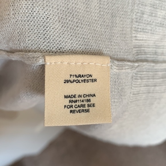 Retrology NWT Women Color Block Open Front Long Knit Cardigan Pockets Sz M Grey - Picture 12 of 12